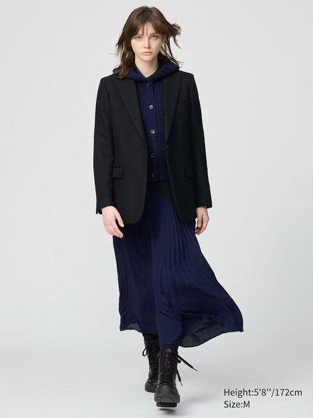 Пиджак Uniqlo:С черный Tweed Tailored Jacket 8152 фото