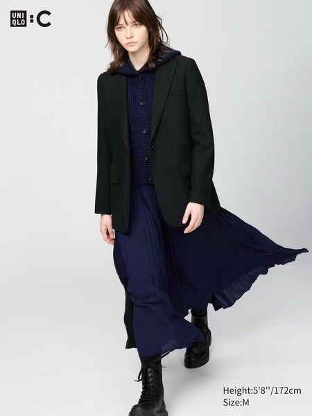 Пиджак Uniqlo:С черный Tweed Tailored Jacket 8152 фото