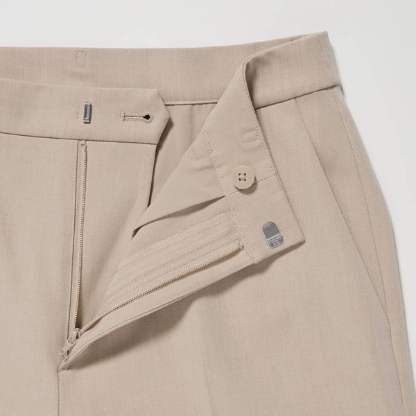 Брюки Uniqlo бежевые SMART ANKLE LENGTH TROUSERS 6678 фото