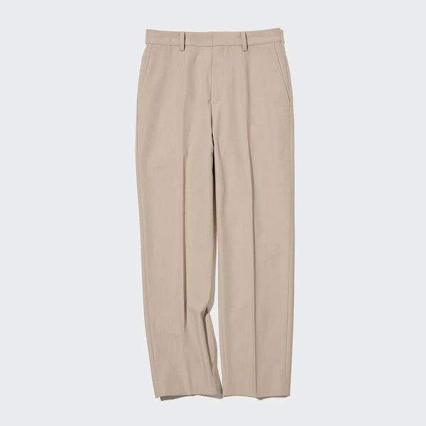 Брюки Uniqlo бежевые SMART ANKLE LENGTH TROUSERS 6678 фото