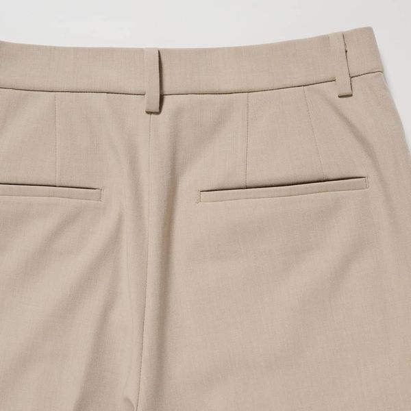 Брюки Uniqlo бежевые SMART ANKLE LENGTH TROUSERS 6678 фото