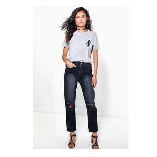 Черные "Mom-Jeans" BooHoo 2163 фото