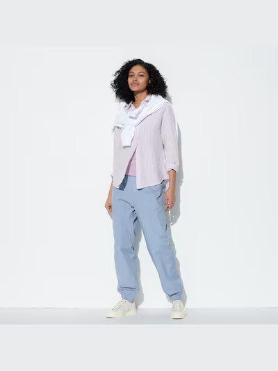 Джоггеры Uniqlo темно-синие Cotton Relaxed Joggers  6815 фото