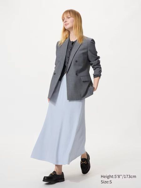 Спідниця Uniqlo блакитна Mermaid Maxi Skirt 8384 фото