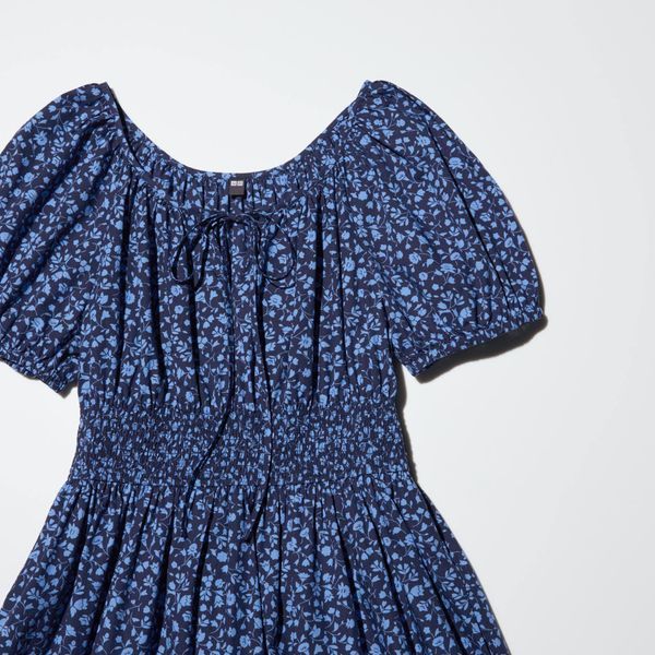 Сукня Uniqlo синя Volume Sleeve Dress 77561 фото
