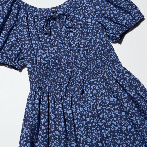 Сукня Uniqlo синя Volume Sleeve Dress 77561 фото