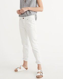 Белые джинсы "boyfriend" Abercrombie & Fitch 2539 фото