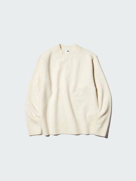 Джемпер Uniqlo блакитний Souffl&eacute; Yarn Crew Neck Jumper 8083 фото