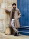 Пальто Uniqlo твідове бежеве Tweed Single Collar Coat 7636 фото 8