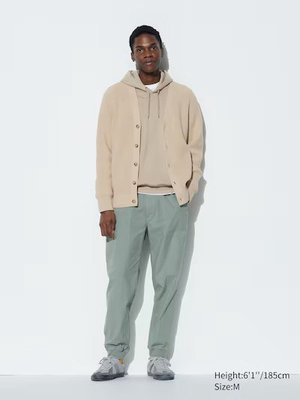 Джоггери Uniqlo світло-зелені Cotton Relaxed Joggers 6817 фото