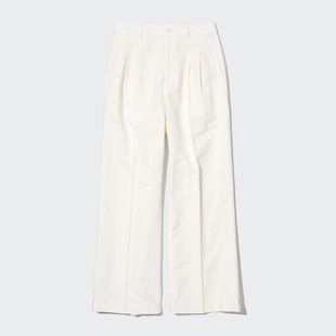 Брюки Uniqlo льняные белые широкие 6593 фото