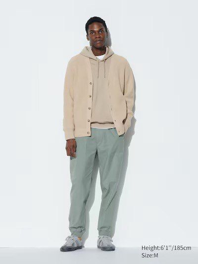 Джоггери Uniqlo світло-зелені Cotton Relaxed Joggers 6817 фото