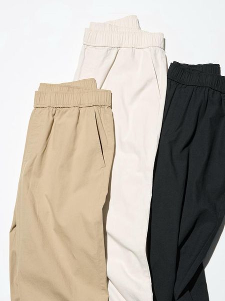 Брюки Uniqlo чорні Cotton Relaxed Ankle Trousers 7994 фото