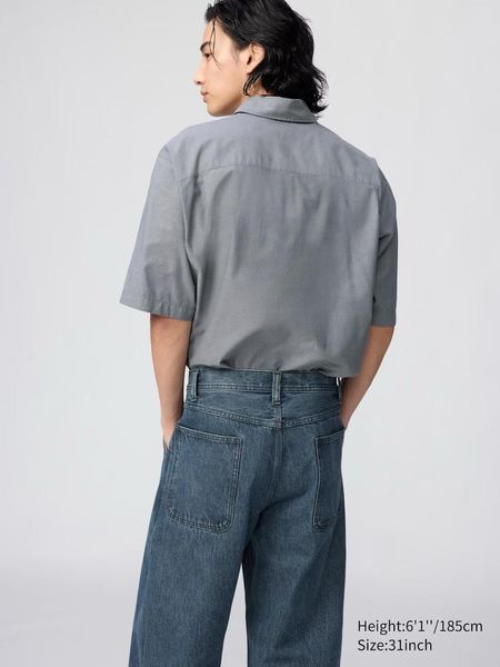 Джинсы Uniqlo U синие Wide Tapered Jeans 8525 фото