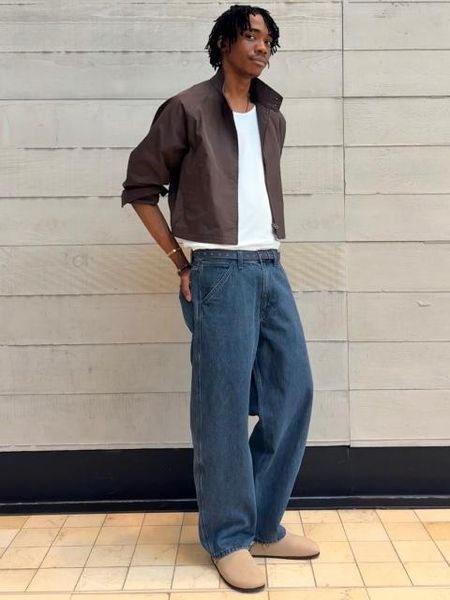 Джинсы Uniqlo U синие Wide Tapered Jeans 8525 фото