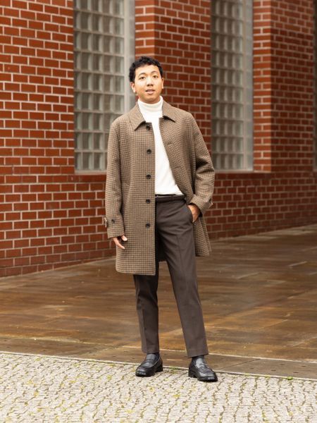 Пальто Uniqlo в клiтинку Balmacaan Coat | Checked 817411 фото