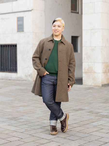 Пальто Uniqlo в клiтинку Balmacaan Coat | Checked 817411 фото