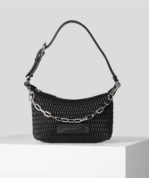 Cумка KARL LAGERFELD чорна K/Kushion Quilted Baguette 6934 фото