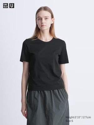 Футболка Uniqlo із серії U чорна Supima® Cotton 6822 фото