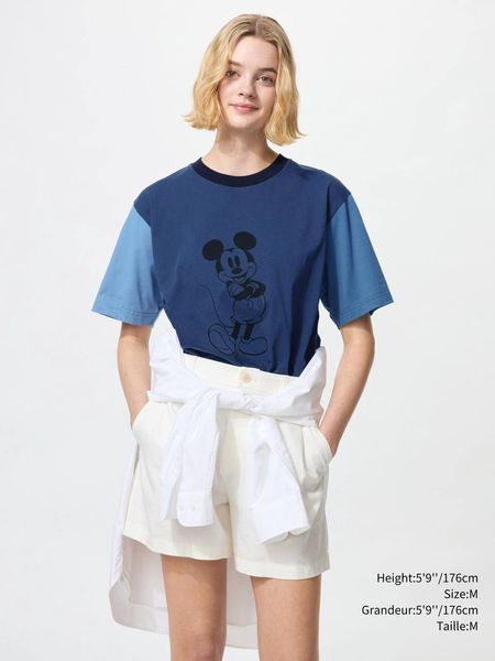 Футболка Uniqlo синяя Disney in Blue Short Sleeve UT  7571 фото