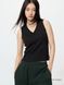 Топ Uniqlo черный V-Neck Bra Top 8558 фото 1