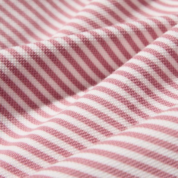 Футболка-поло Uniqlo+JW Anderson розовая DRY Piqu&eacute; Polo Shirt (Narrow Striped) 8584 фото