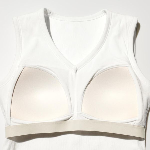 Топ Uniqlo черный V-Neck Bra Top 8558 фото