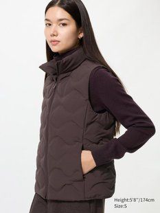 Жилетка Uniqlo бордова PUFFERTECH Seamless Vest 8173 фото