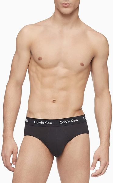 Набiр трусiв Calvin Klein чорних  Cotton Stretch Briefs (3 шт) 7642 фото