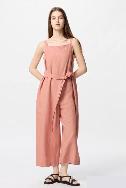 Комбінезон Uniqlo світло-помаранчевий Linen Blend Jumpsuit 7803 фото
