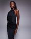 Платье ASOS DESIGN черное one shoulder midi dress scuba-style fabric 8438 фото 2