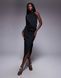 Платье ASOS DESIGN черное one shoulder midi dress scuba-style fabric 8438 фото 1