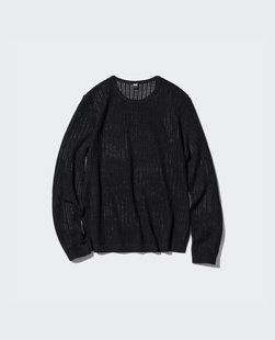 Светр Uniqlo чорний Lace Sweater 70701 фото