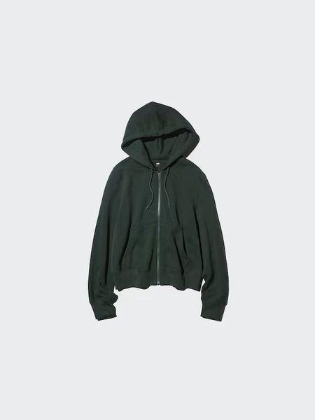 Худи Uniqlo белая Sweat Full-Zip Hoodie 8316 фото
