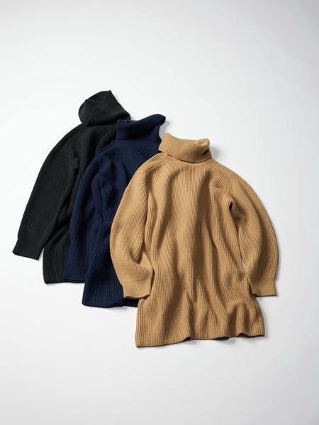 Светр Uniqlo:C чорний подовжений Knitted Mini Dress 7995 фото