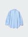 Рубашка Uniqlo синяя в полоску Cotton Oversized Shirt 8177 фото 5