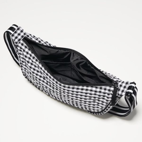 Сумка Uniqlo чорно-бiла Round Mini Shoulder Bag (Gingham) 7800 фото