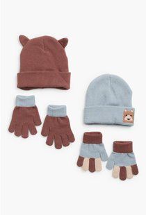 Набір Toby на 12-24 мiсяця Kids' Critter 4-Pack Beanie & Gloves Set 8381 фото
