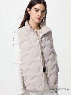 Жилетка Uniqlo свiтло-сiра PUFFERTECH Seamless Vest 8172 фото