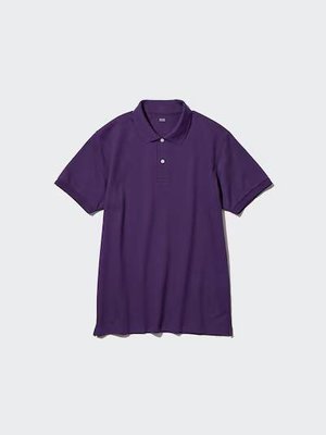 Футболка-поло Uniqlo фiолетова DRY Piqué T-Shirt 6906 фото