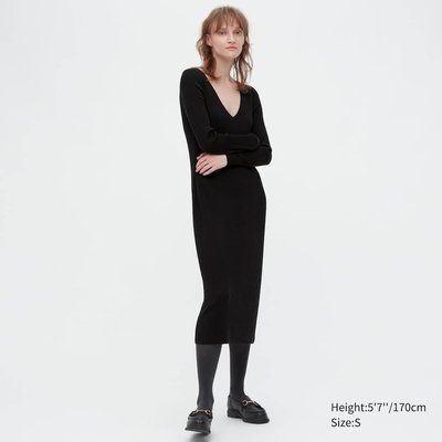 Сукня Uniqlo чорна з вовни 6179 фото