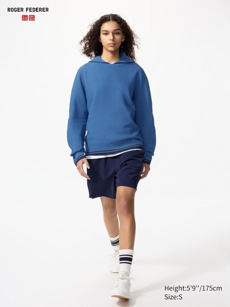 Худі Uniqlo+Roger Federer чорна Washable 3D Knit Pullover Hoodie 8560 фото