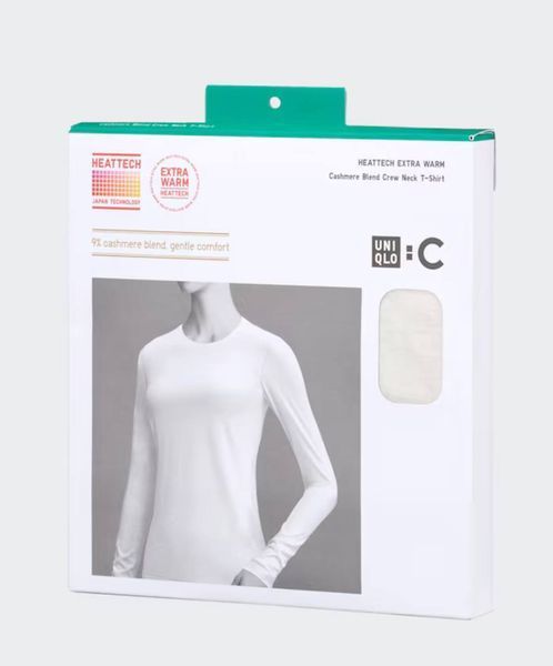 Лонгслів Uniqlo:C оливковий із серії Heattech (extra warm) Cashmere Blend Crew Neck T-Shirt 7552 фото