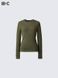 Лонгслів Uniqlo:C оливковий із серії Heattech (extra warm) Cashmere Blend Crew Neck T-Shirt 7552 фото 1