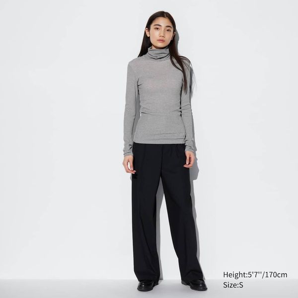 Гольф Uniqlo світлий у смужку із серії Heattech (extra warm) 6756 фото