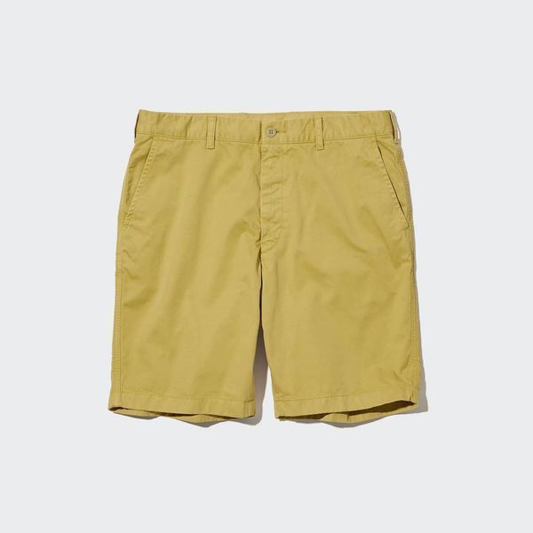 Шорты-чинос Uniqlo желтые 66521 фото