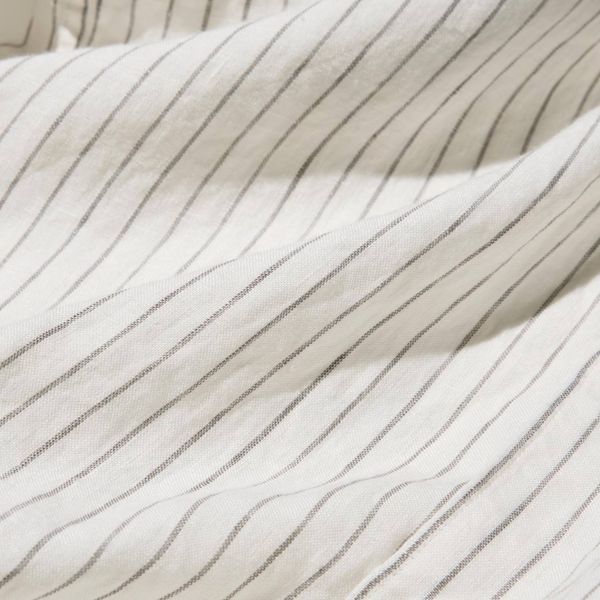 Рубашка Uniqlo льняная зеленая Premium Linen Striped Shirt Long Sleeve 7648 фото