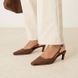 Слінгбеки ASOS коричневі Shadow chisel toe slingback mid heel  8277 фото 2
