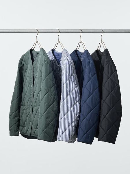 Куртка-лайнер Uniqlo чорна PUFFERTECH Collarless Jacket 8565 фото