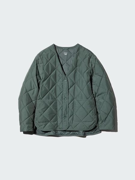 Куртка-лайнер Uniqlo чорна PUFFERTECH Collarless Jacket 8565 фото
